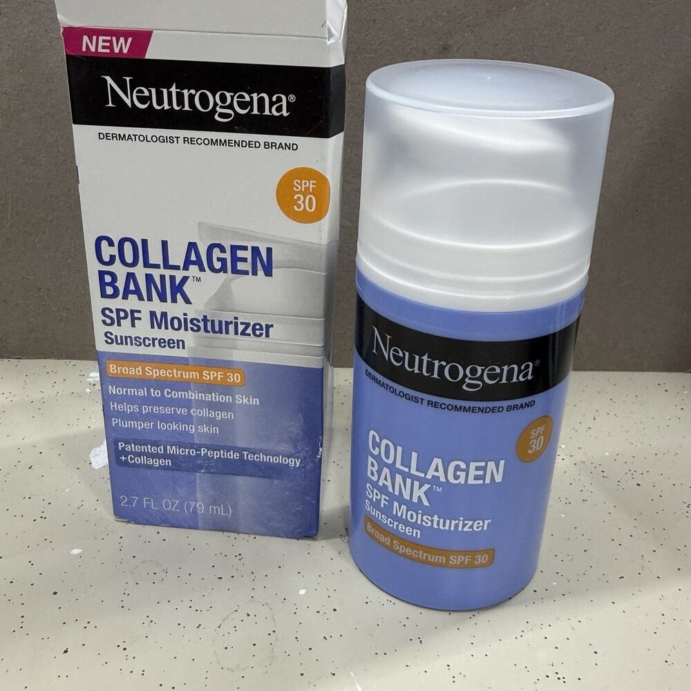 Neutrogena Collagen Bank Face Moisturizer Collagen Bakuchiol 2 fl oz NEW 7/2028